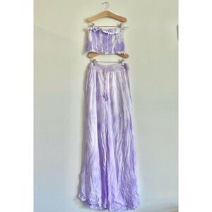 Kiwi + Peach Purple & White Tie Die Matching Summer Set​​​​​​​​​​​​​
